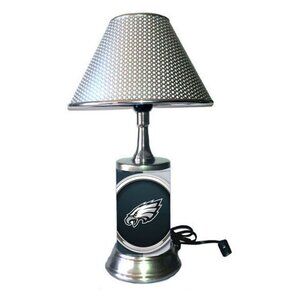Philadelphia Eagles lamp with chrome finish shade, desk lamp